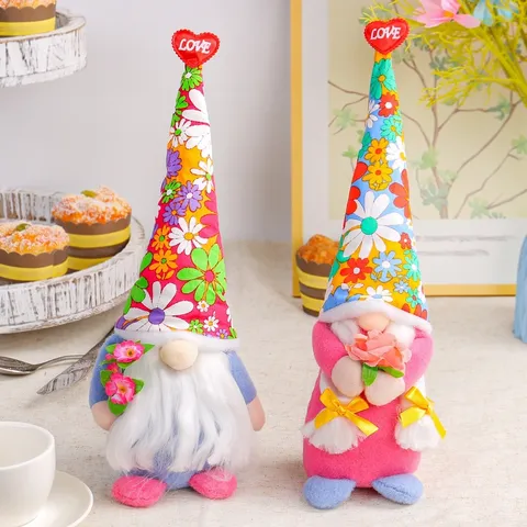 Gnomo di Girasole del Ringraziamento Bambola di Peluche Rudolph Senza Volto Decorazione per la Festa del Raccolto Ornamenti per la Tavola di Casa