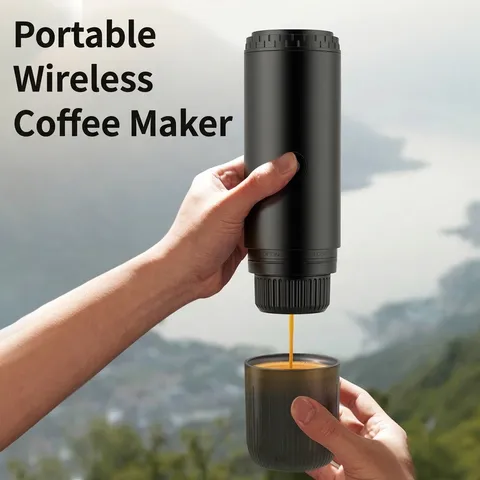Portable Electric Espresso Machine Wireless Heating 2-In-1 Capsule And Powder Coffee Maker Battery Operated For Outdoor Car Office