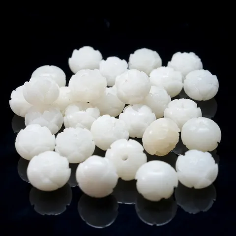 Natuurlijk Wit Bodhizaad Gesneden Lotus Losse Kralen Voor DIY Sieraden Maken Boeddha Armband Ketting Accessoires Zen Stijl Unisex