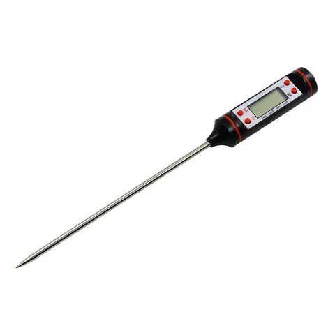 Digital Kitchen Food Thermometer Stainless Steel Long Probe Instant Read Cooking Meat Oil Liquid Temperature Gauge For Baking BBQ