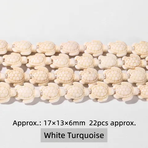 Synthetic Turquoise Turtle Shape Loose Beads Strand Multicolor White Blue For DIY Jewelry Making Bracelet Necklace Craft Accessories