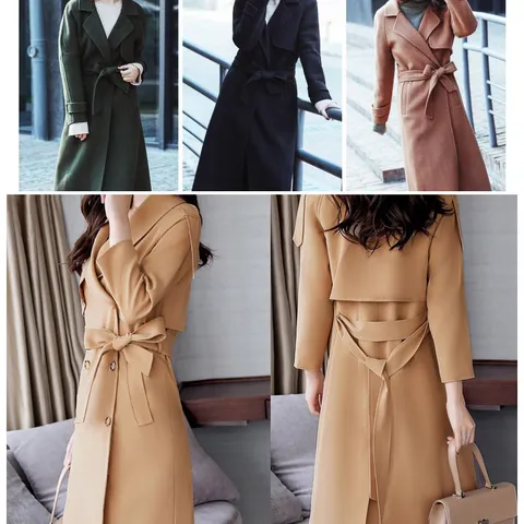 Women's Woolen Flannel Waistband For Double-sided Wool Coat Decorative Bow Tie Knotting Belt Fashion Commuter Wide Waist Strap