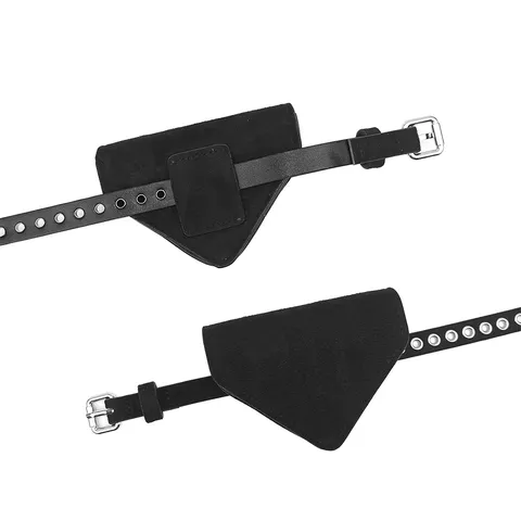 Korean Style Suede Texture PU Belt With Mini Triangle Waist Bag For Women Headphone Lipstick Decorative Belt Alloy Buckle
