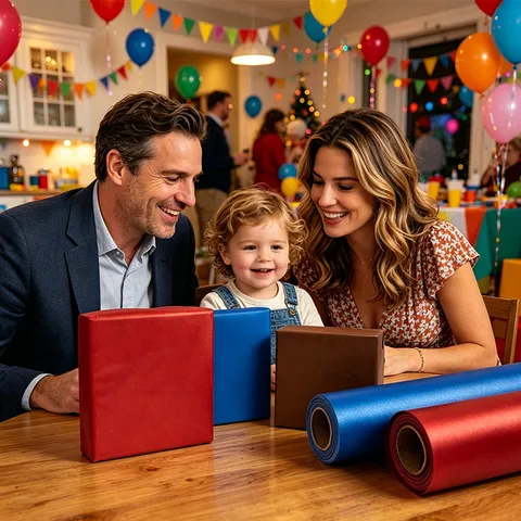 Doppelseitiges Perlglanz Kraftpapier Rolle Für Geburtstag Geschenkverpackung Ins Stil Einfarbig Dekoratives Geschenkpapier