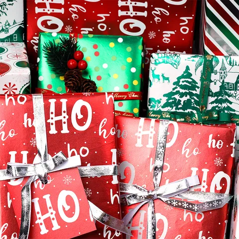 Metallischer Glanz Weihnachtsgeschenkpapierrolle Aluminisiertes Folienpapier Für Geburtstag Feiertag Party Deko Zubehör