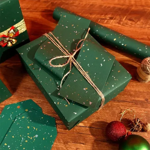 Luxus Goldfolie Geschenkpapier Rolle Sternenreich Metallisch Weißes Kraftpapier Für Geburtstag Valentinstag Weihnachten Hochzeit Party