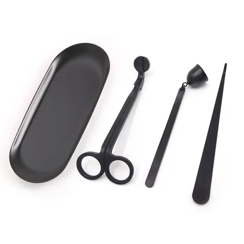 Strumenti per la Cura delle Candele Profumate in Acciaio Inossidabile Tagliastoppino Spegnicandela Gancio Vassoio Accessori Vintage Kit Aromaterapia