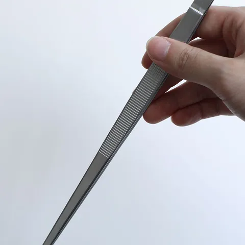 Pince d'Aquarium Professionnelle en Acier Inoxydable Droite Courbée Pinces de Nourrissage pour Reptiles Outils de Précision à Long Manche