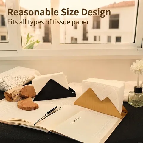 Creative Stainless Steel Napkin Holder Mountain Peak Shape Paper Towel Rack Decorative Table Tissue Stand For Restaurant Cafe Hotel Home