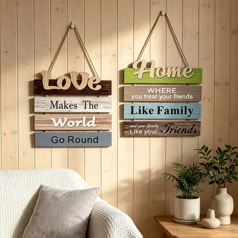 Rustic Wooden Wall Hanging Sign Vintage Farmhouse Home Decor Plaque With Inspirational Slogan Sunflower Butterfly Pattern