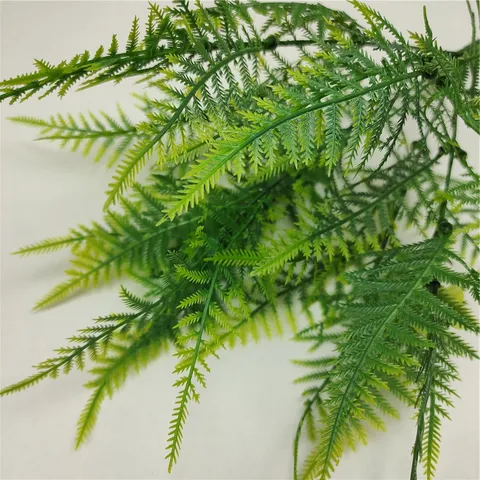 7 Branches Artificial Fern Plastic Asparagus Fern Greenery Bundle For Outdoor Garden Wall Decor Artificial Plants For Home Background
