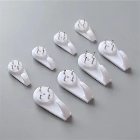 Seamless Invisible Wall Hooks Plastic White Hardwall Hangers For Photo Frames Oil Paintings Wedding Photos Mounting Hardware