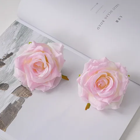 Artificial Curled Rose Flower Heads Fabric Simulation Roses For Wedding Decor Home Party Photography Props Romantic Floral Ornament