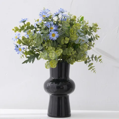 Artificial Daisy Rose Eucalyptus Flower Bouquet Simulation Silk Flower Bundle For Home Office Outdoor Wedding Decor Floral Arrangement