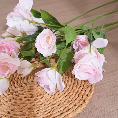 Artificial Silk Lisianthus Flowers Modern Simulation Eustoma Floral Arrangement For Home Living Room Wedding Decor