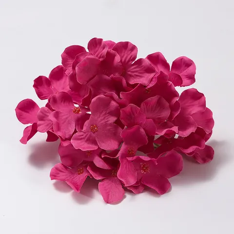 Artificial Hydrangea Flower Heads Silk Plastic Fake Flowers For Wedding Background Wall Home Party Decor