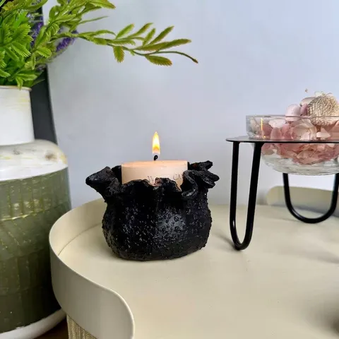 Kreativer Harz Kerzenhalter Mit Eisenständer Glasschale Aroma Diffuser Zuhause Schlafzimmer Ambiente Tischdeko Kerzengefäß Ornament