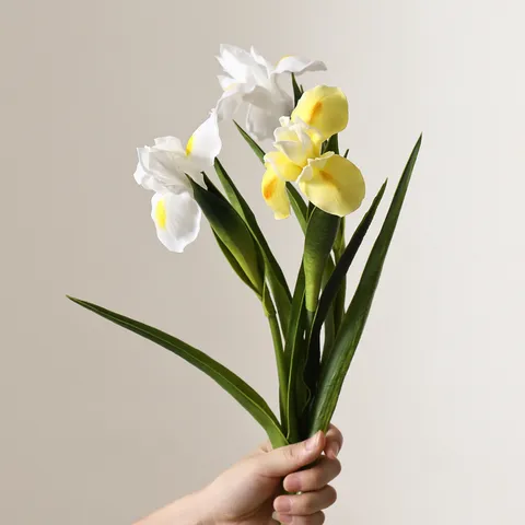 Real Touch PU Artificial Iris Flower Long Stem Fake Plants For Wedding Home Garden Party Floral Decoration European Style