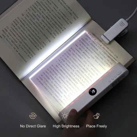 Portable LED Flat Panel Reading Light USB Rechargeable Eye Protection Book Light For Bedside Student Dormitory Night Lamp