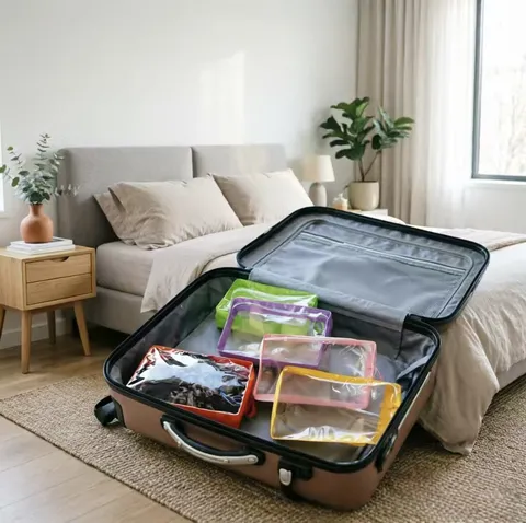 Transparent PVC Waterproof Storage Bag Clear Makeup Toiletry Bag For Swimwear Towel Socks Travel Daily Portable Zipper Pouch