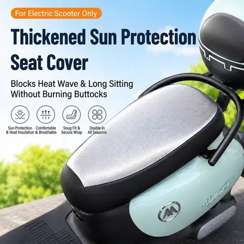 Universal Thickened Sun Protection Heat Insulation Electric Bike Seat Cover Waterproof Anti-Slip Scooter Seat Protector