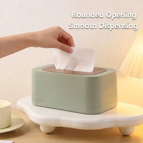 Nordic Minimalist PP MDF Wood Grain Lid Tissue Box With Spring Lift Design Desktop Paper Napkin Holder Case For Living Room Office Home Decor