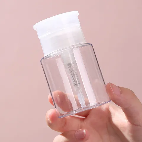 Reise Druck Dosierflasche Tragbare Transparente Kunststoff Leerflasche Für Shampoo Hautpflege Lotion Make-Up Entferner Essentials