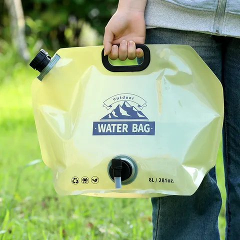 Outdoor Collapsible Water Bag Portable Foldable Water Container Large Capacity Storage Tank With Handle For Camping Hiking Travel