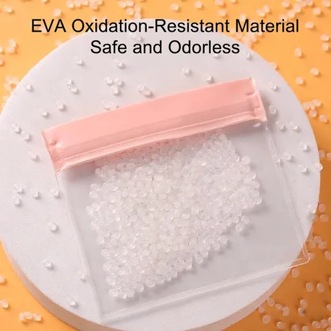 Transparent EVA Anti-Oxidation Jewelry Storage Bag Pink Ziplock Pouch For Earrings Necklace Ring Portable Dustproof Bag