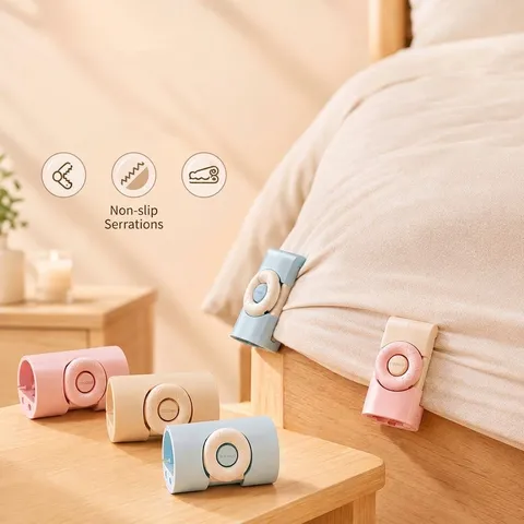 Cute Donut Bed Sheet Holder Clips ABS Anti-Slip Quilt Fasteners Bedroom Bedding Accessories For Thick Winter Summer Quilts