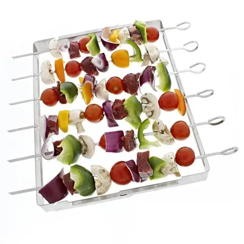 Faltbares Edelstahl Grillrost Set Für Outdoor Camping Tragbarer Barbecue Spieße Ständer Home Wild Küchenwerkzeug