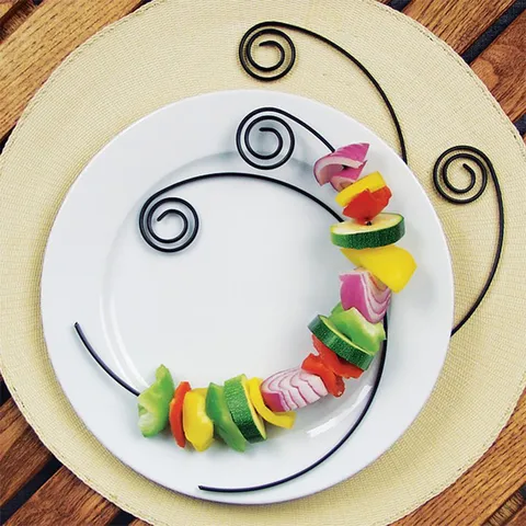 Spiral Kreis Grillspieße Edelstahl Antihaft Schwarz Grillspieße Für Fleisch Gemüse Obst Outdoor Grillwerkzeug