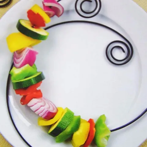 Spiral Kreis Grillspieße Edelstahl Antihaft Schwarz Grillspieße Für Fleisch Gemüse Obst Outdoor Grillwerkzeug