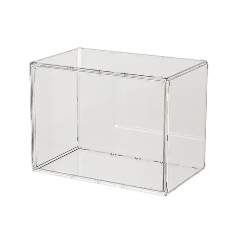 Transparent PET Desktop Book Storage Box Dustproof Stackable Organizer Case For Student Office Classroom Large Capacity