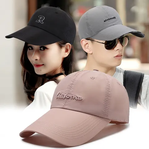 Unisex Polyester Breathable Baseball Cap Long Brim Sun Shade Fishing Hat Embroidered Adjustable Outdoor Sports Duckbill Cap