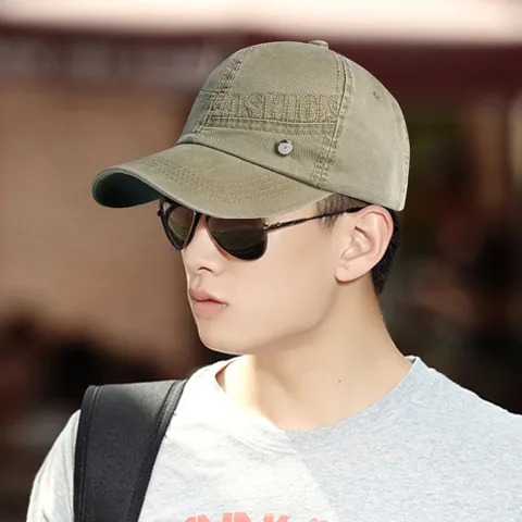 Washed Cotton Baseball Cap For Men Women Adjustable Fashion Letter Embroidery Outdoor Sport Sunshade Duck Tongue Hat