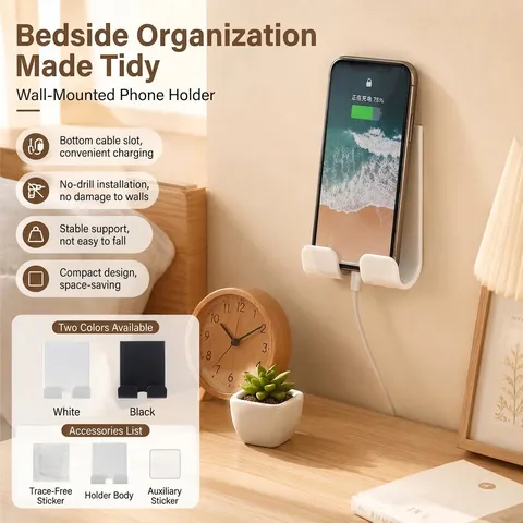Stanzfreier Klebehaken Rasierer Handyhalter Mehrzweck Wandhalterung Aufbewahrungshalterung Home Organizer Bad Küche