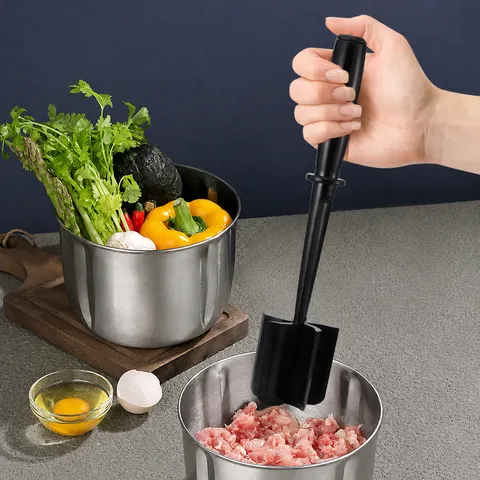 Handheld Meat Chopper ABS Plastic Meat Masher Tool For Ground Beef Hamburger Cooking Kitchen Cooking Gadget