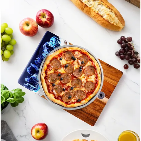 Handmade Acacia Wood Ocean Wave Resin Cutting Board Epoxy Resin Beach Pattern Serving Tray Charcuterie Board Home Kitchen