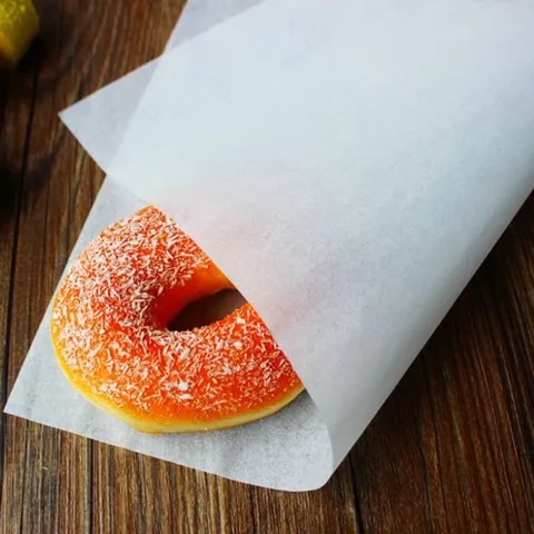 Food Grade Greaseproof Wax Paper Translucent Oil Proof Wrapper For Hamburger Bread Fries Candy Baking Packaging