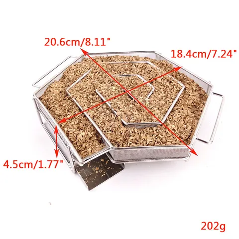 Stainless Steel Cold Smoke Generator Hexagonal Smoker Box For BBQ Meat Fish Smoking Outdoor Camping Barbecue Tools Accessories
