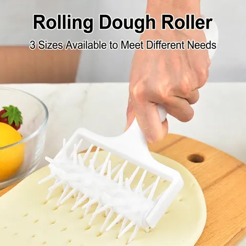 Professional Pizza Dough Docker Stainless Steel Lattice Roller Pastry Cutter Baking Tools Kitchen Gadget Dough Hole Puncher