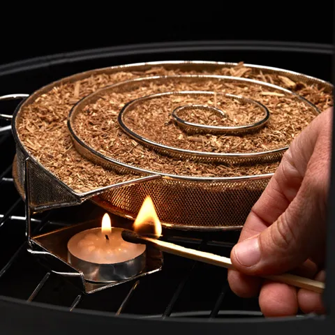 Stainless Steel Spiral Round Hexagon Cold Smoke Generator BBQ Barbecue Smoker Box Mesh Net Basket Outdoor Meat Fish Smoking Tool