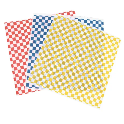 Checkerboard Greaseproof Wrapping Paper Food Grade Wax Paper For Burgers Sandwiches Fries Baking Kitchen Restaurant Buffet Accessories