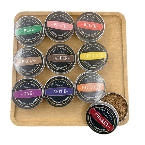 Astillas de Madera Ahumada Natural Para Cocktail Smoker BBQ Multi Sabor Manzana Cereza Roble Pellets de Madera Para Cocinar