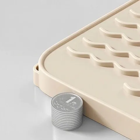 Siliconen Afdruipmat Schuine Afvoer Keukengootsteen Afdruipmat Hittebestendig Antislip Servies Droogmat Ophangbaar Opbergrek Aanrechtblad Bescherming