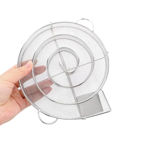 Stainless Steel Spiral Round Hexagon Cold Smoke Generator BBQ Barbecue Smoker Box Mesh Net Basket Outdoor Meat Fish Smoking Tool