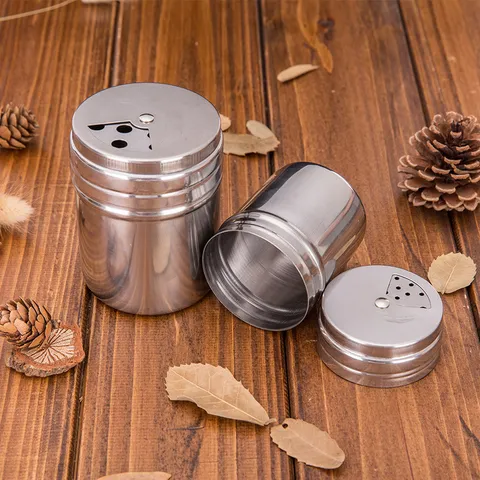 Edelstahl Gewürzstreuer Glas Verstellbare Gewürzflasche Für Salz Pfeffer Zucker Küche BBQ Zubehör Mehrere Größen Gewürzbehälter