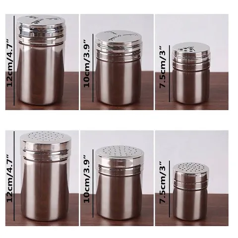 Edelstahl Gewürzstreuer Glas Verstellbare Gewürzflasche Für Salz Pfeffer Zucker Küche BBQ Zubehör Mehrere Größen Gewürzbehälter