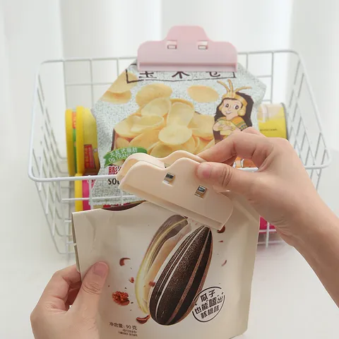 Plastic Food Bag Sealing Clip Portable Moisture-proof Snack Bag Sealer Clamp For Kitchen Food Storage Fresh-keeping Bag Clip